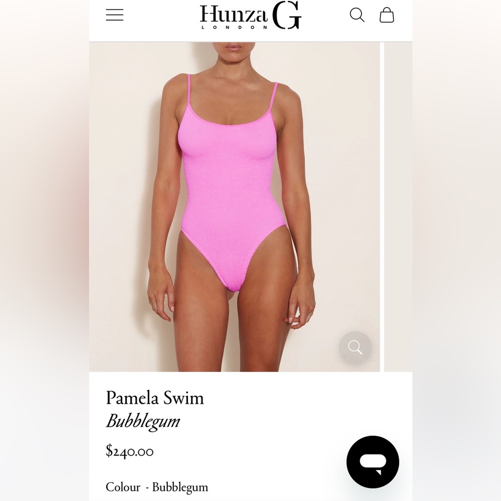 Hunza G Bubblegum Pamela Swim